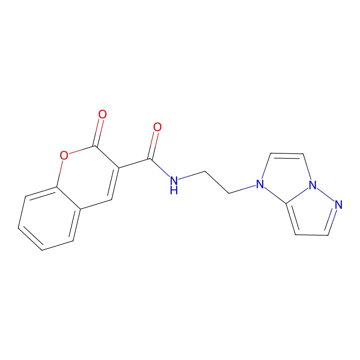 N-(2-(1H-imidazo[1,2-b]pyrazol-1-yl)ethyl)-2-oxo-2H-chromene-3-carboxamide molecular structure, CAS 1797823-31-4