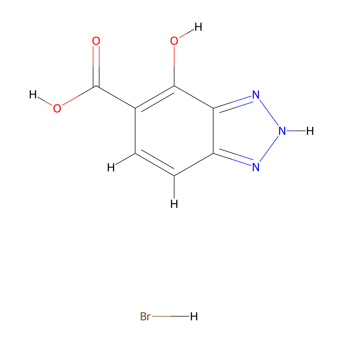 4-hydroxy-1H-1,2,3-benzotriazole-5-carboxylic acid hydrobromide molecular structure, CAS 1797824-92-0