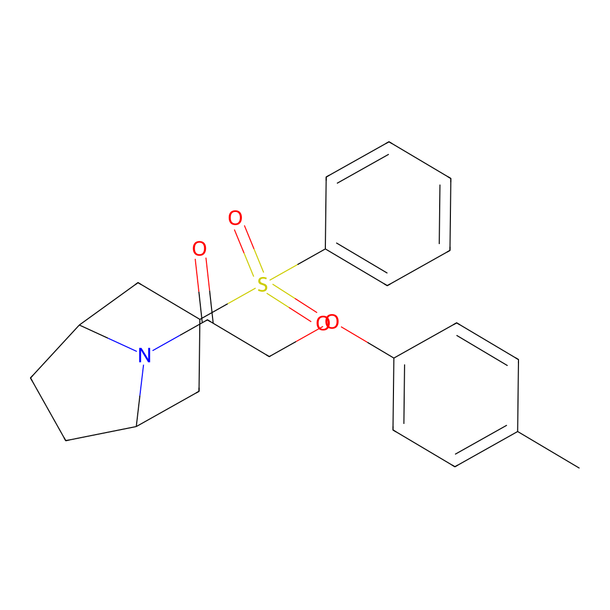 1-((1R,5S)-3-(phenylsulfonyl)-8-azabicyclo[3.2.1]octan-8-yl)-2-(p-tolyloxy)ethanone molecular structure, CAS 1797837-76-3