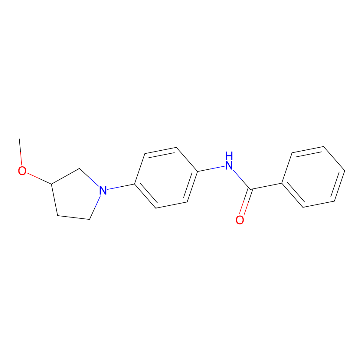N-[4-(3-Methoxypyrrolidin-1-YL)phenyl]benzamide molecular structure, CAS 1797842-16-0