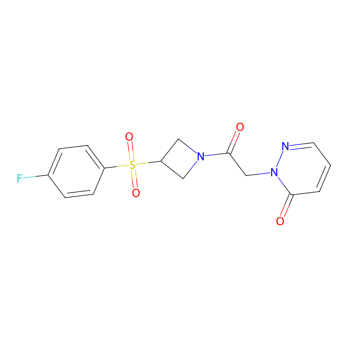 2-(2-(3-((4-fluorophenyl)sulfonyl)azetidin-1-yl)-2-oxoethyl)pyridazin-3(2H)-one molecular structure, CAS 1797843-82-3