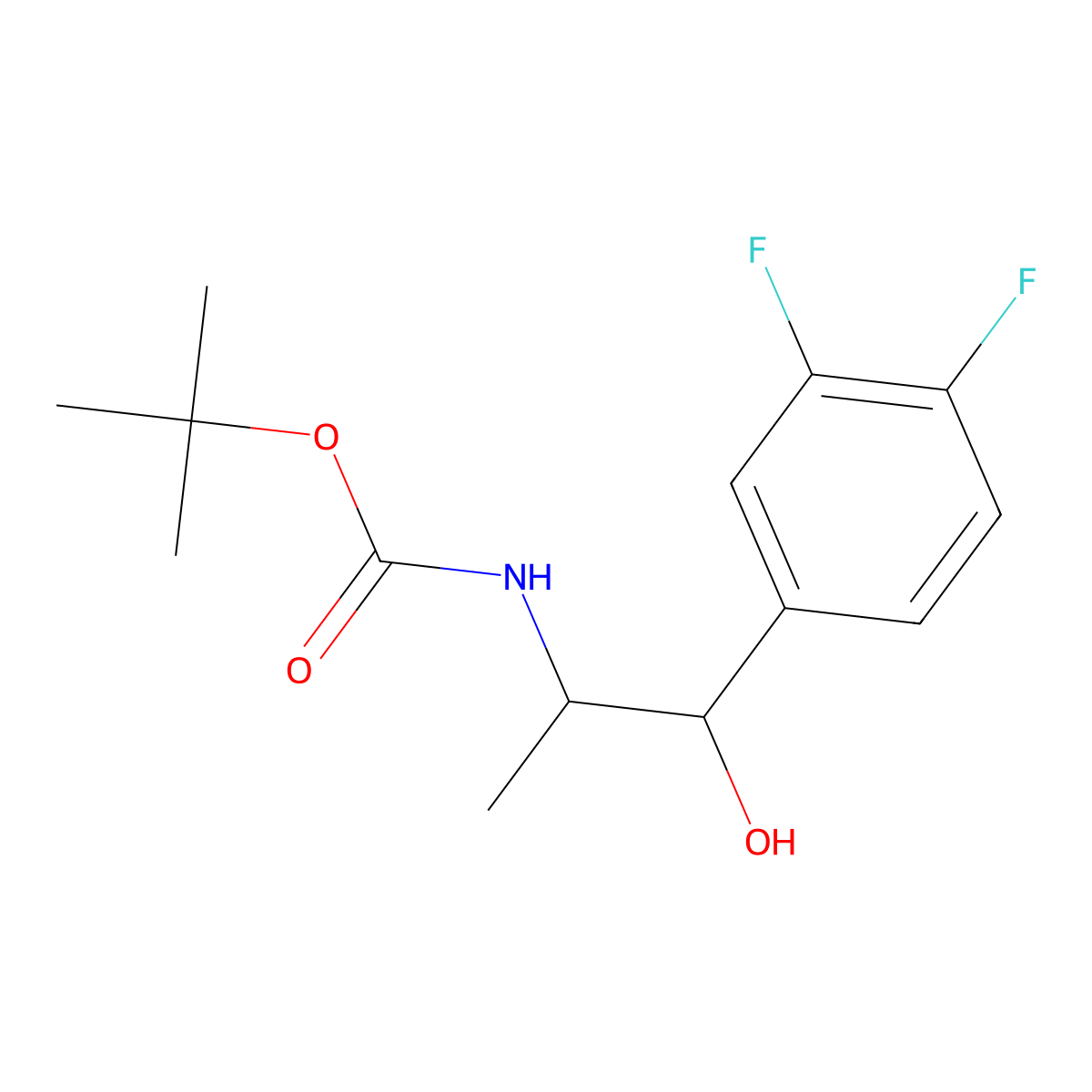 tert-butyl N-[1-(3,4-difluorophenyl)-1-hydroxypropan-2-yl]carbamate molecular structure, CAS 1797844-60-0