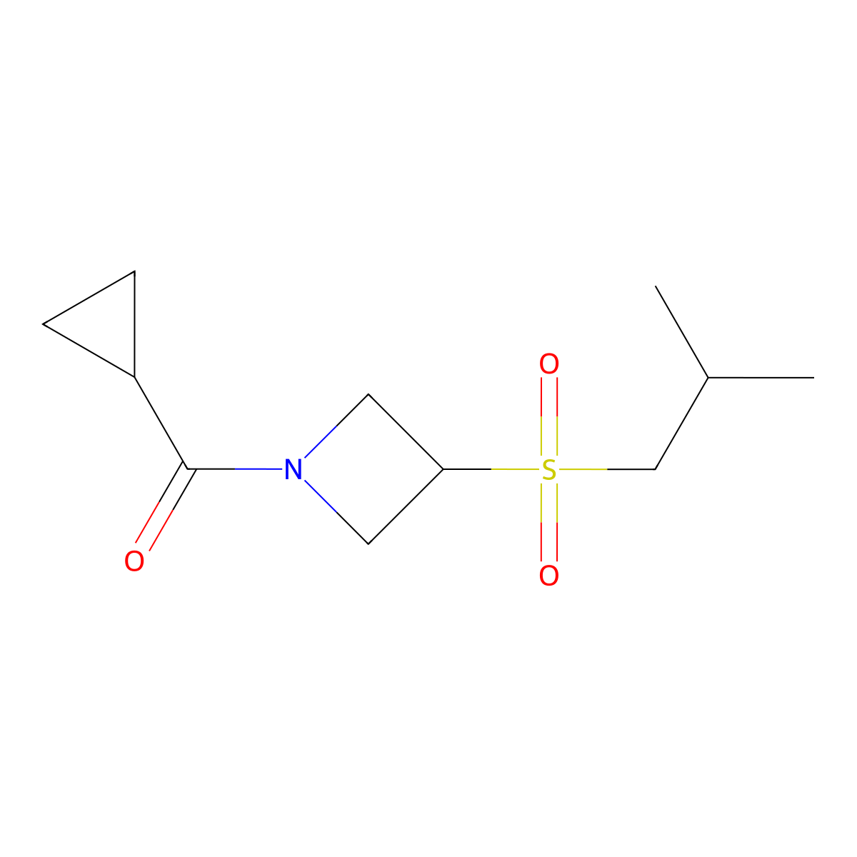 Cyclopropyl(3-(isobutylsulfonyl)azetidin-1-yl)methanone molecular structure, CAS 1797845-51-2