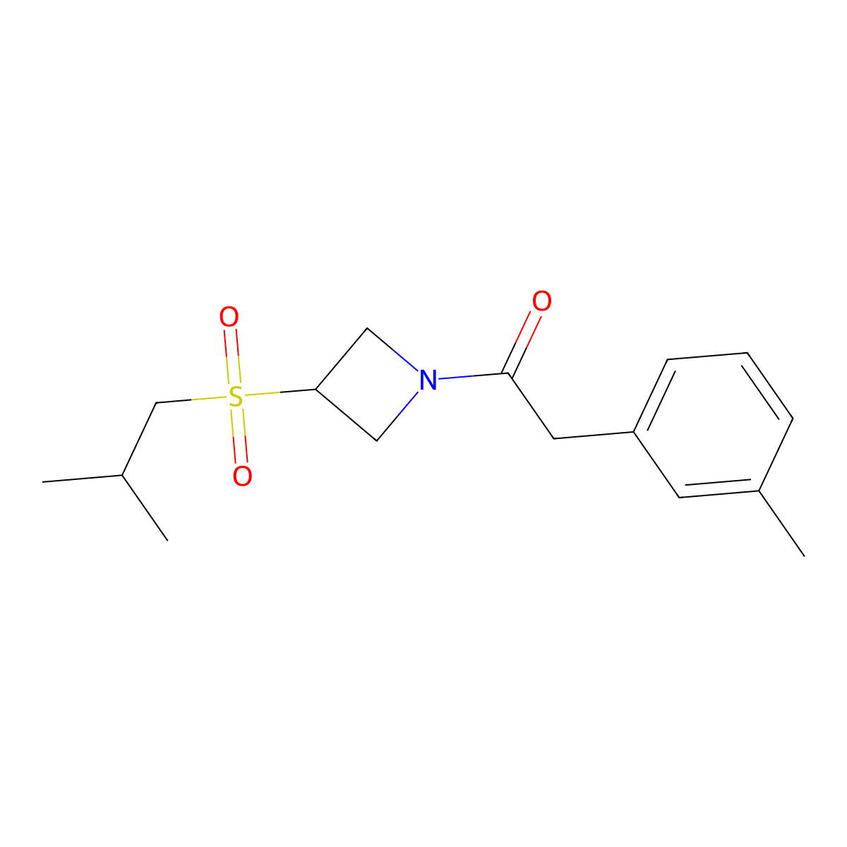1-(3-(Isobutylsulfonyl)azetidin-1-yl)-2-(m-tolyl)ethanone molecular structure, CAS 1797845-66-9