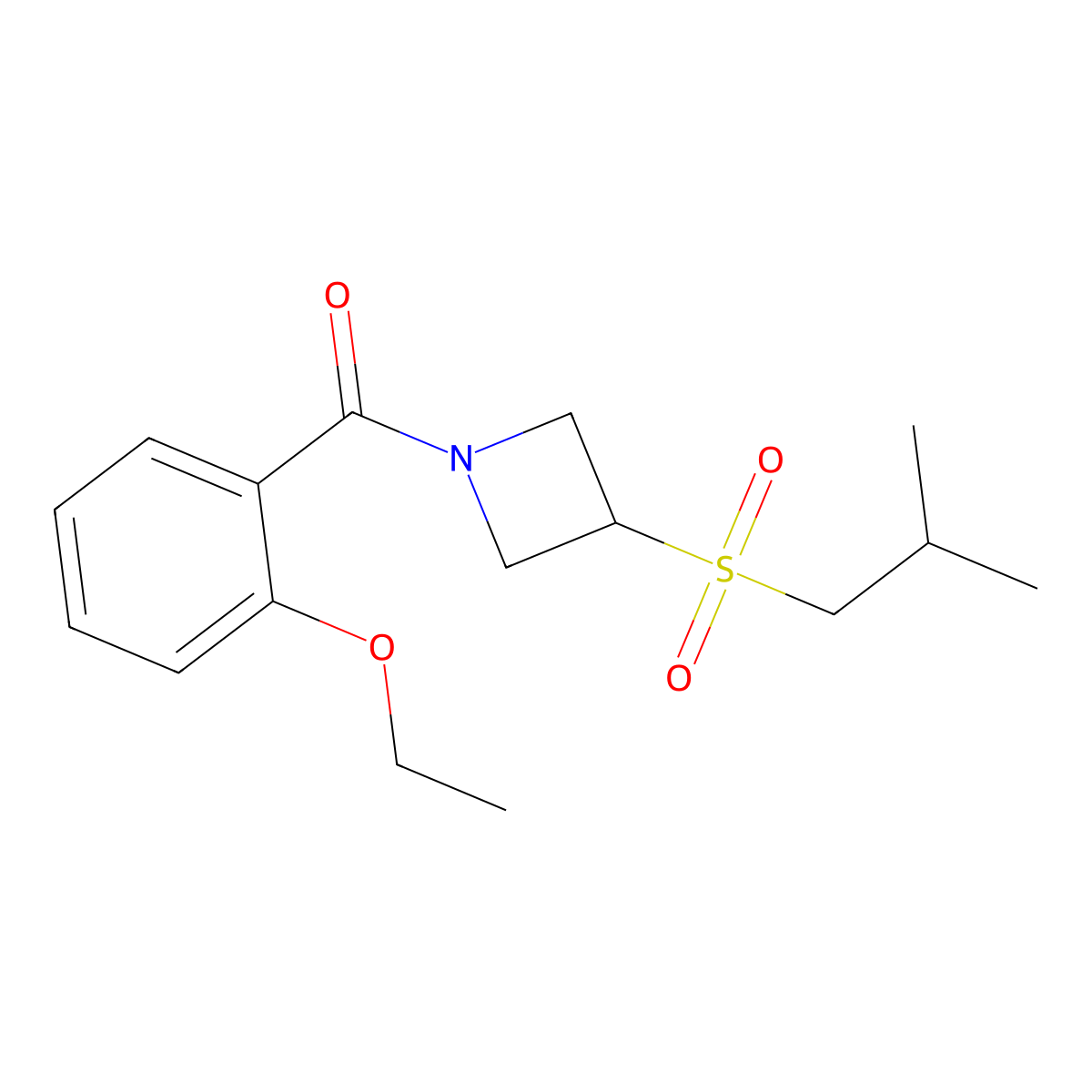(2-Ethoxyphenyl)(3-(isobutylsulfonyl)azetidin-1-yl)methanone molecular structure, CAS 1797845-70-5