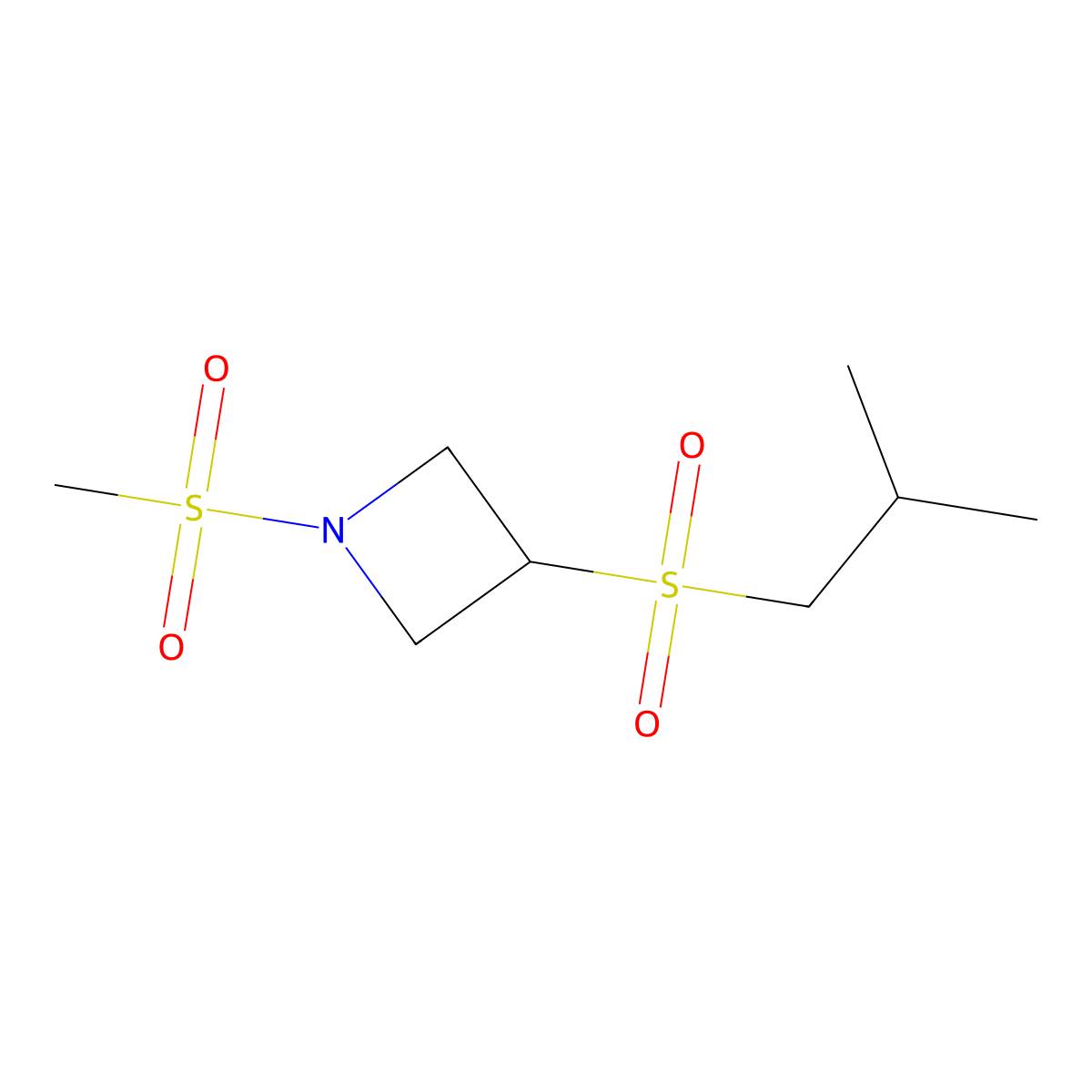 3-(Isobutylsulfonyl)-1-(methylsulfonyl)azetidine molecular structure, CAS 1797847-35-8