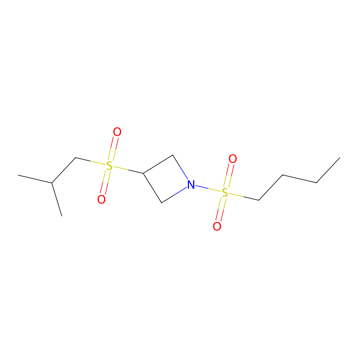 1-(Butylsulfonyl)-3-(isobutylsulfonyl)azetidine molecular structure, CAS 1797847-41-6