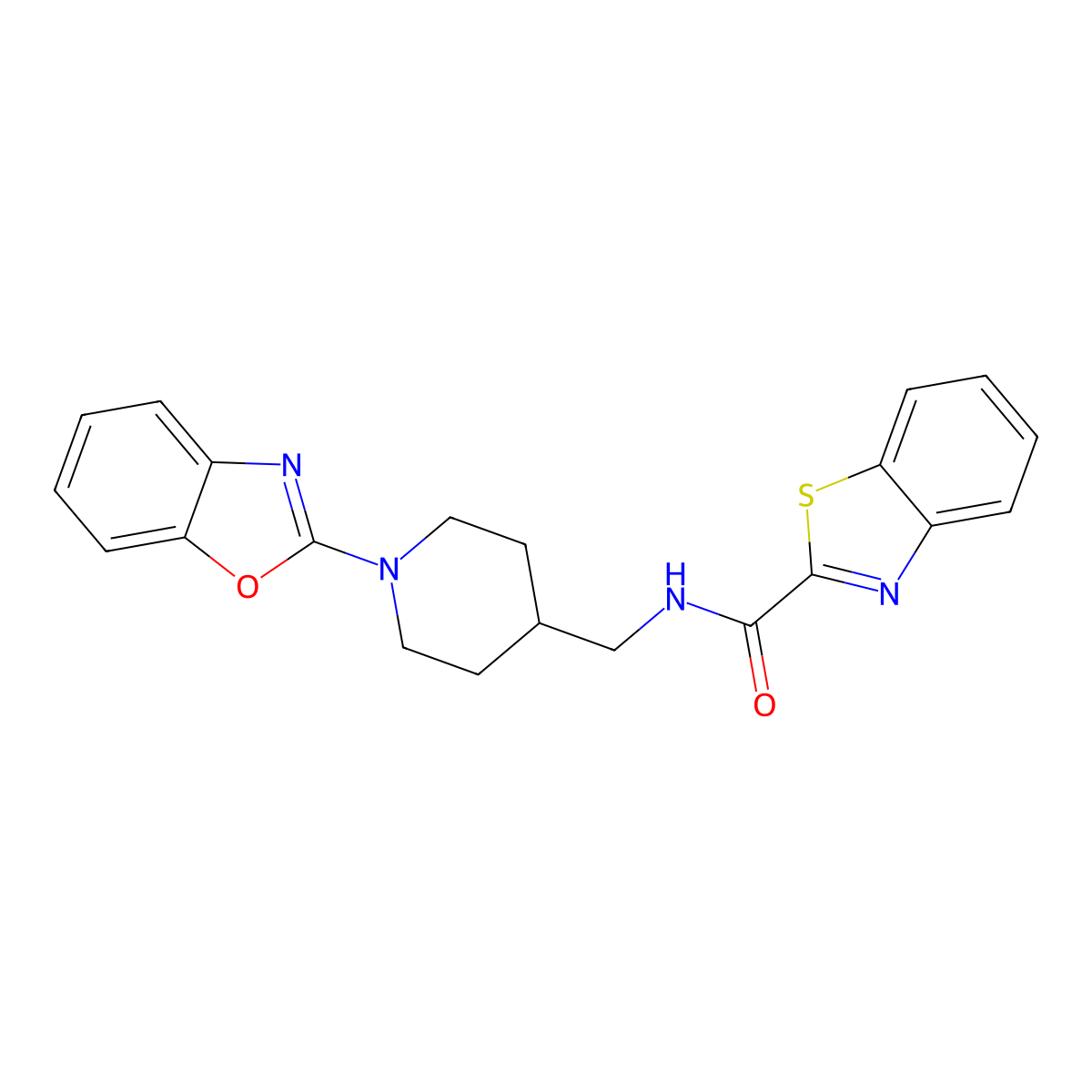 N-((1-(benzo[d]oxazol-2-yl)piperidin-4-yl)methyl)benzo[d]thiazole-2-carboxamide molecular structure, CAS 1797852-86-8