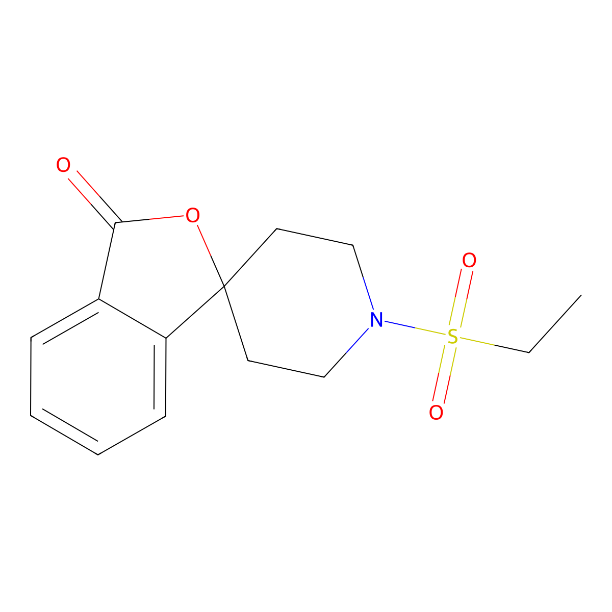 1'-(ethylsulfonyl)-3H-spiro[isobenzofuran-1,4'-piperidin]-3-one molecular structure, CAS 1797857-51-2