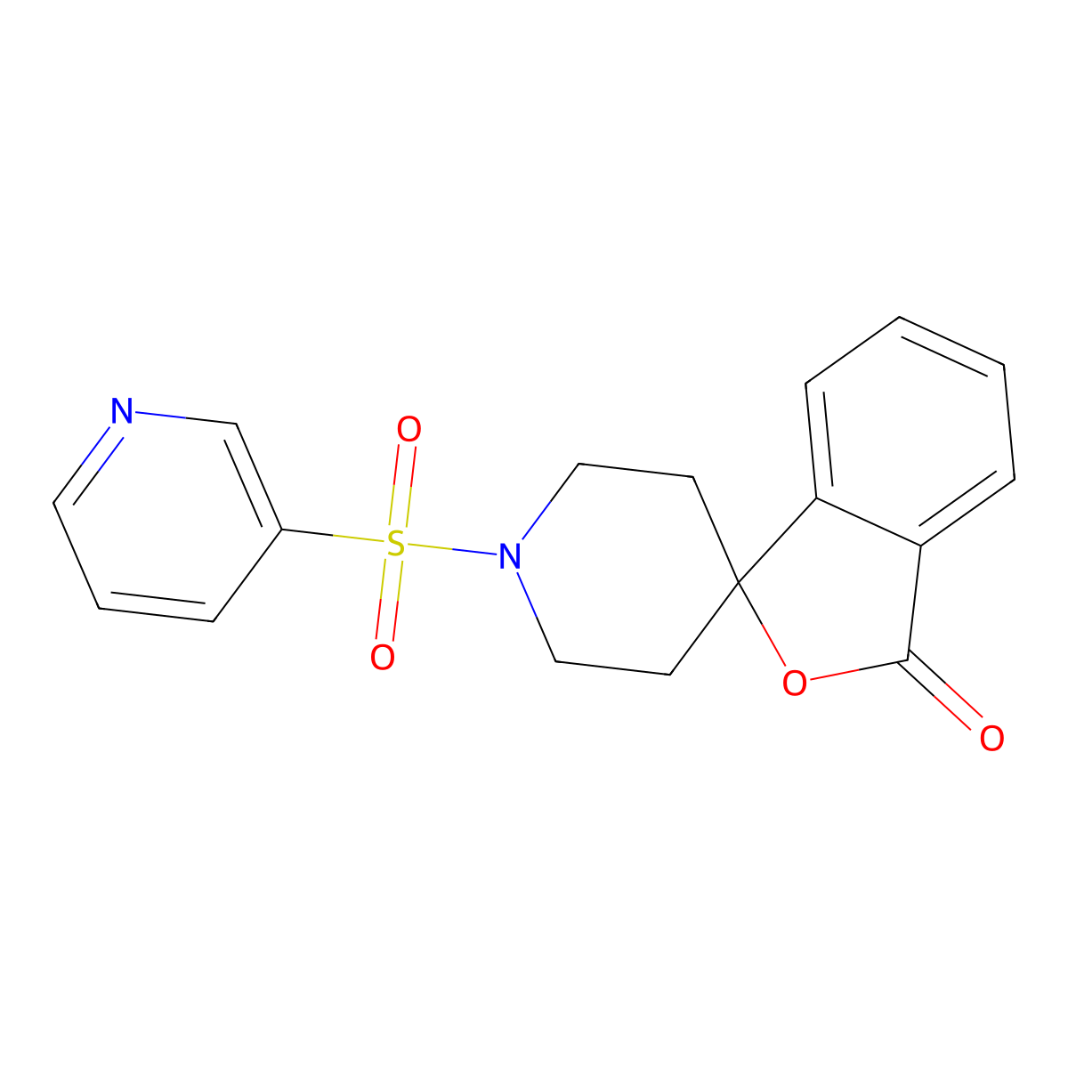 1'-(pyridine-3-sulfonyl)-3H-spiro[2-benzofuran-1,4'-piperidine]-3-one molecular structure, CAS 1797858-06-0
