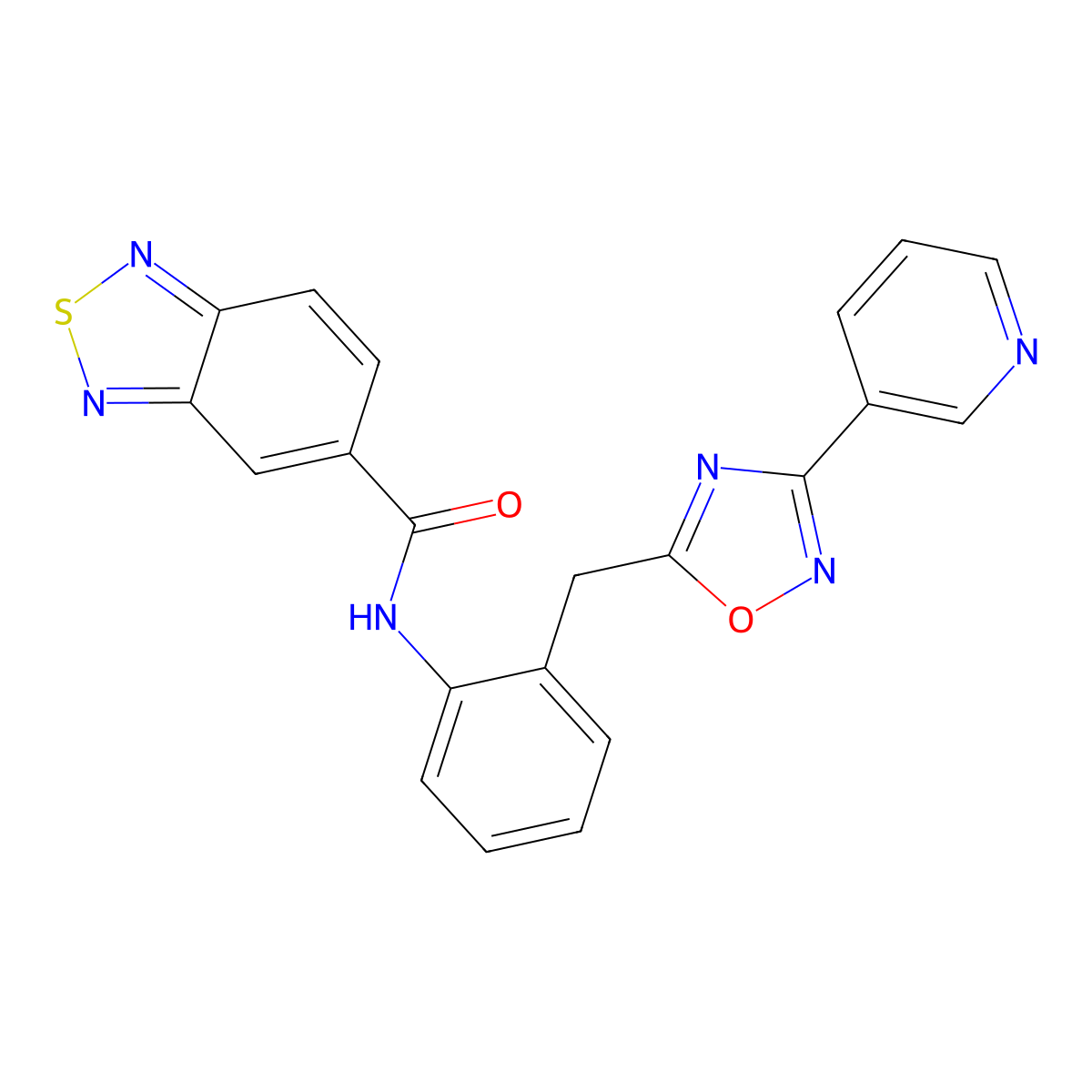 N-(2-((3-(pyridin-3-yl)-1,2,4-oxadiazol-5-yl)methyl)phenyl)benzo[c][1,2,5]thiadiazole-5-carboxamide molecular structure, CAS 1797858-33-3