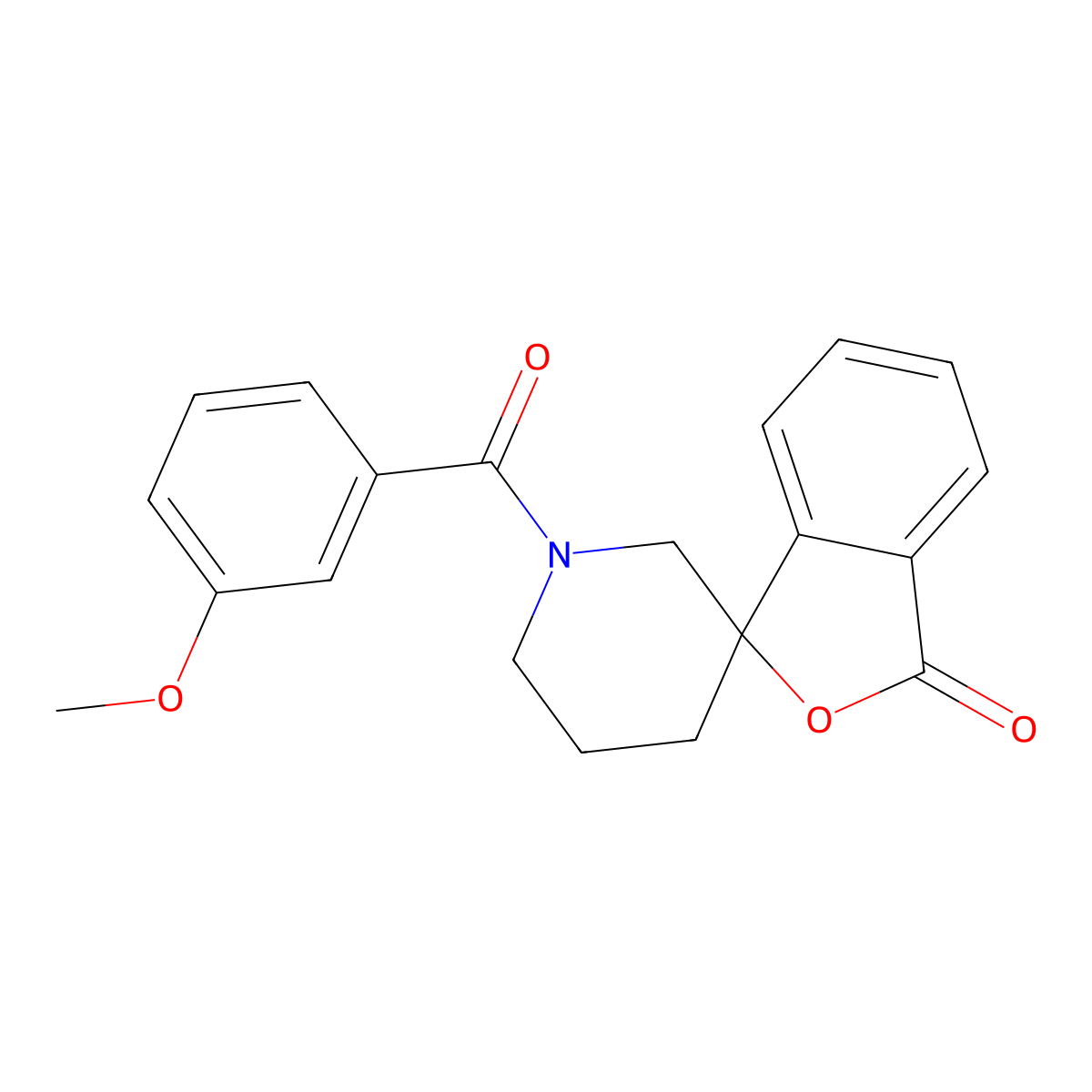 1'-(3-methoxybenzoyl)-3H-spiro[2-benzofuran-1,3'-piperidine]-3-one molecular structure, CAS 1797858-36-6