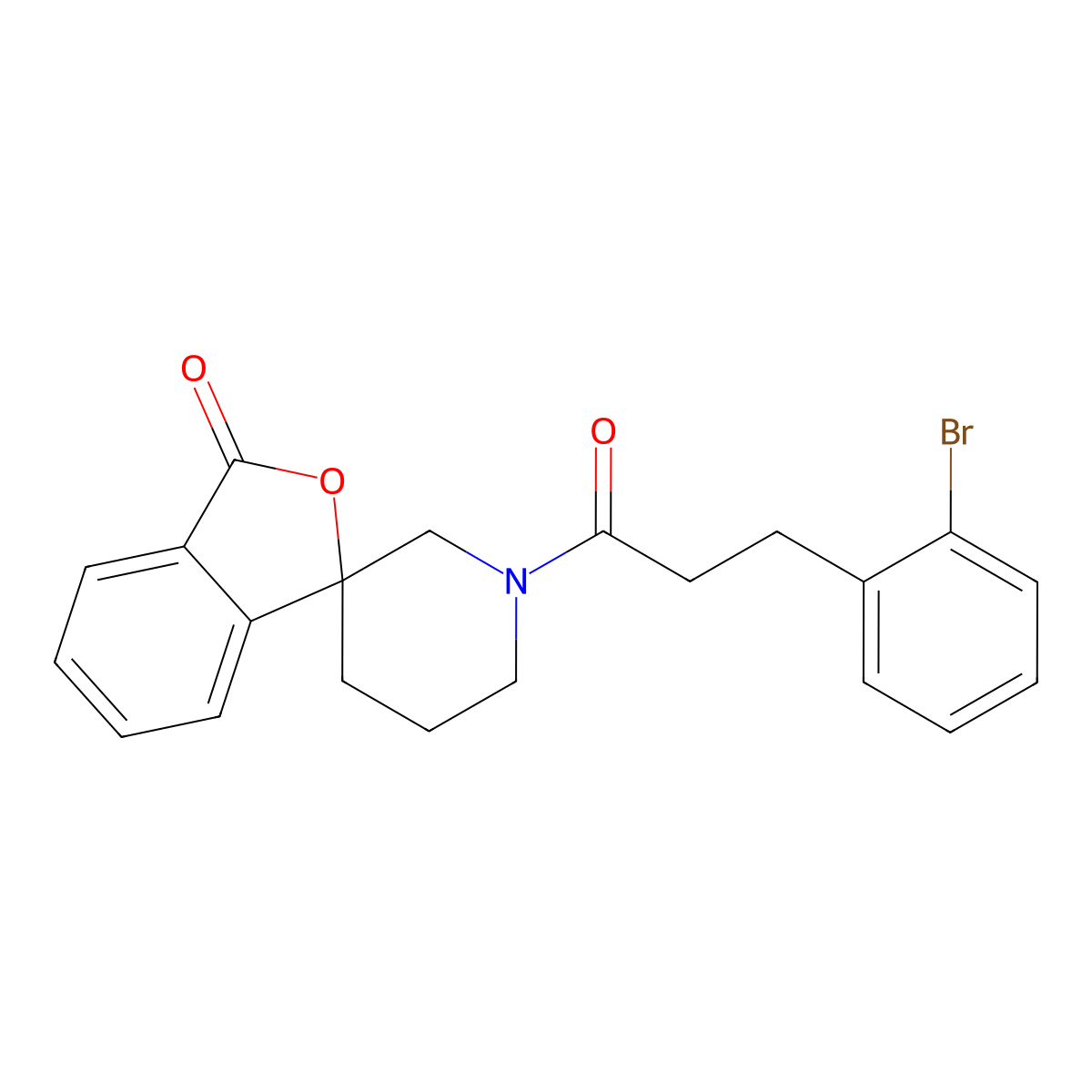 1'-[3-(2-bromophenyl)propanoyl]-3H-spiro[2-benzofuran-1,3'-piperidine]-3-one molecular structure, CAS 1797858-45-7