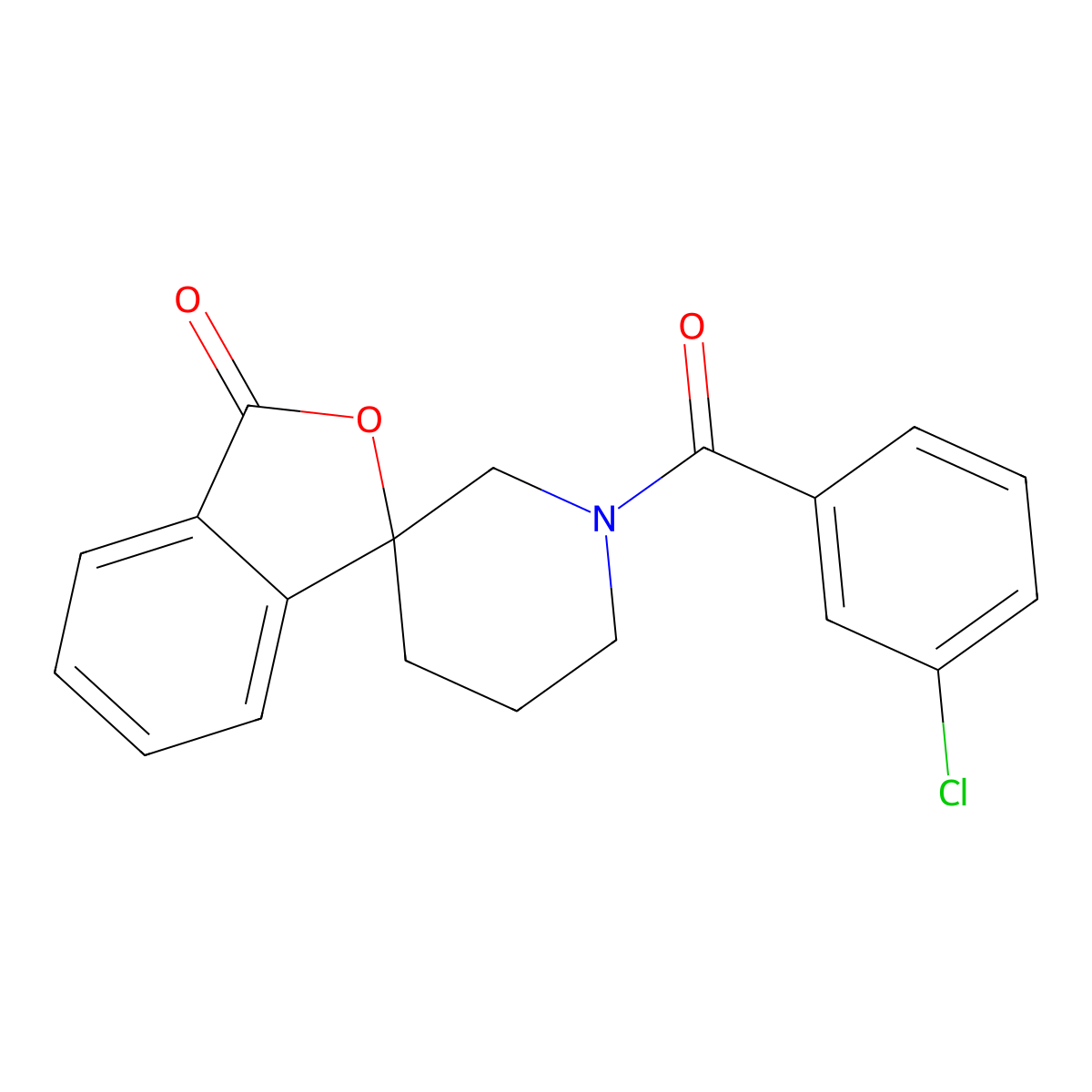 1'-(3-chlorobenzoyl)-3H-spiro[2-benzofuran-1,3'-piperidine]-3-one molecular structure, CAS 1797858-53-7