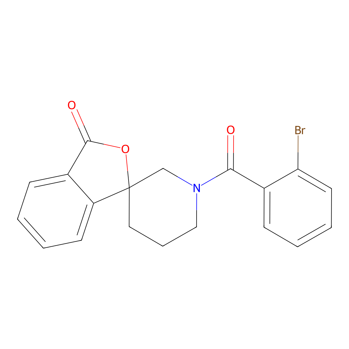1'-(2-bromobenzoyl)-3H-spiro[2-benzofuran-1,3'-piperidine]-3-one molecular structure, CAS 1797858-60-6