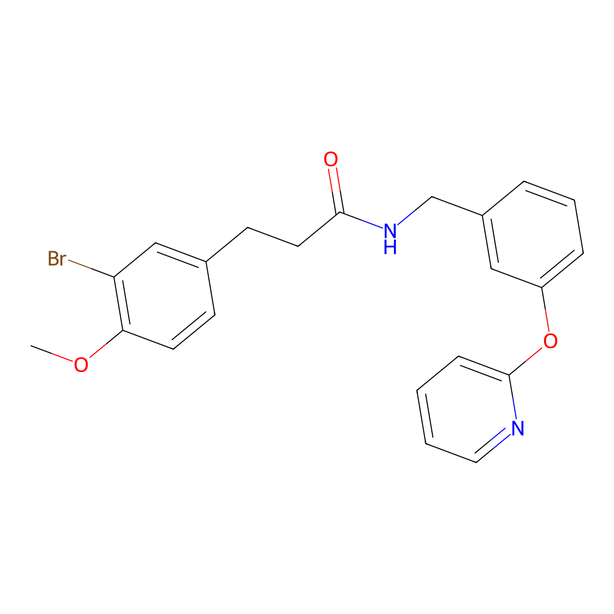 3-(3-bromo-4-methoxyphenyl)-N-(3-(pyridin-2-yloxy)benzyl)propanamide molecular structure, CAS 1797858-99-1