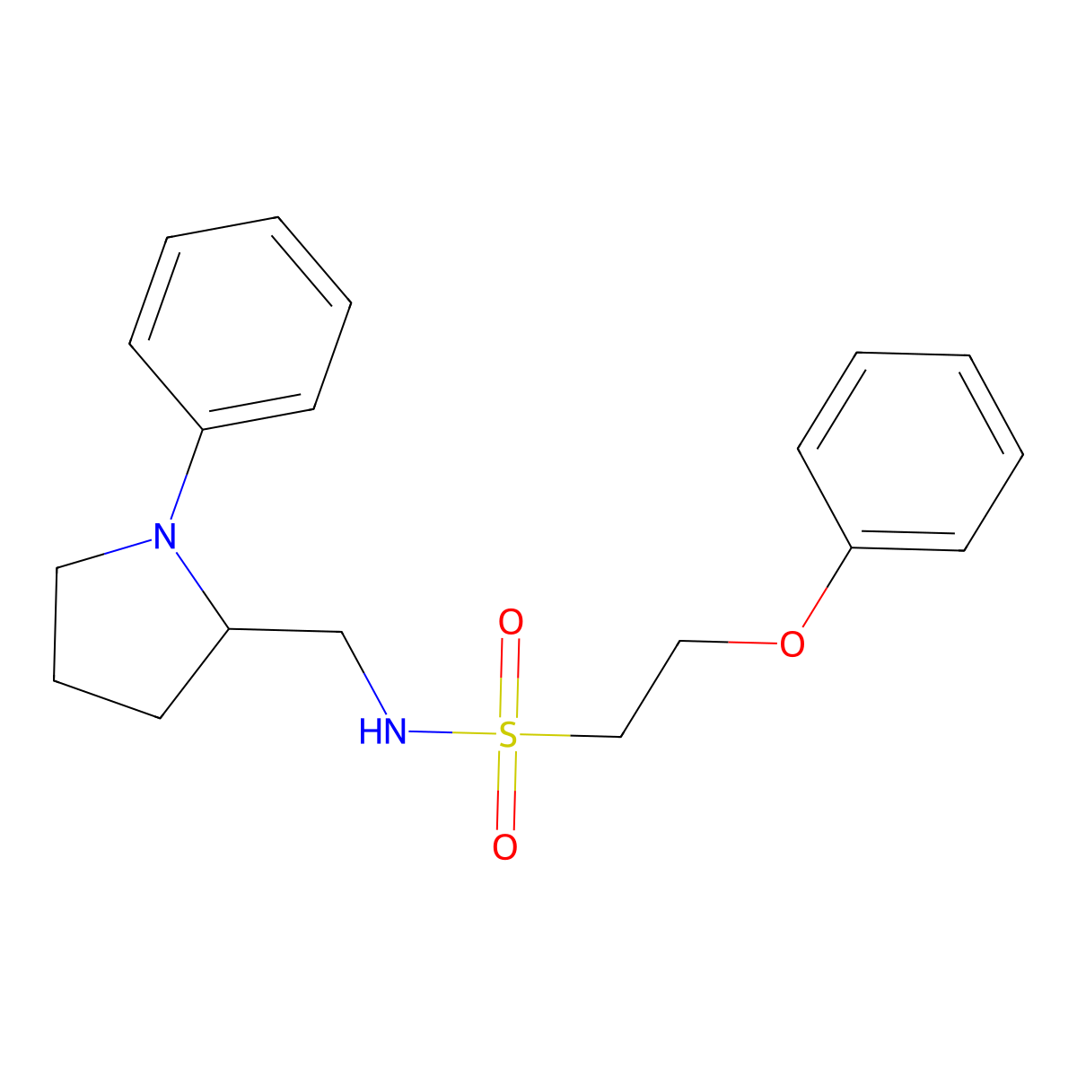 2-phenoxy-N-((1-phenylpyrrolidin-2-yl)methyl)ethanesulfonamide molecular structure, CAS 1797860-11-7