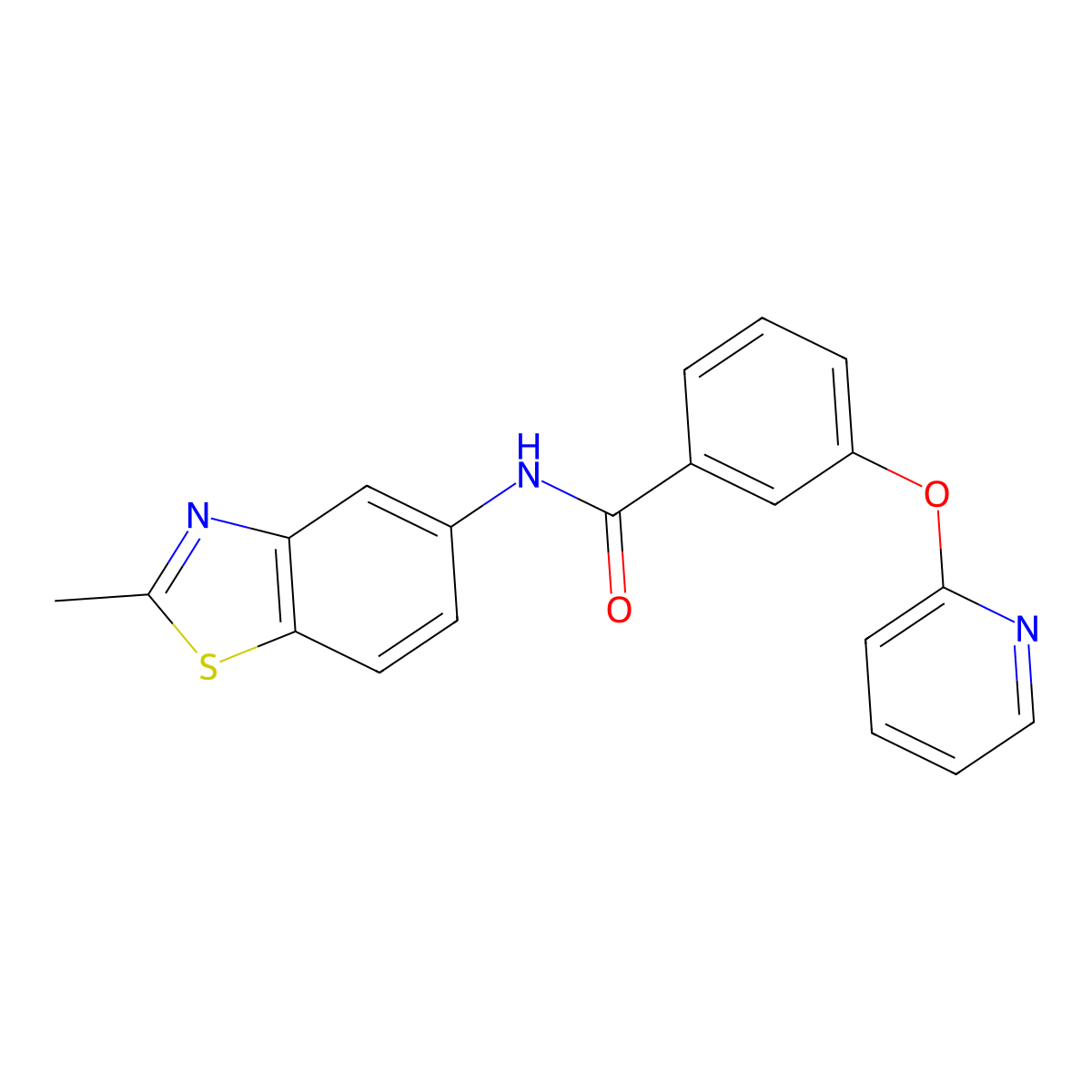 N-(2-methylbenzo[d]thiazol-5-yl)-3-(pyridin-2-yloxy)benzamide molecular structure, CAS 1797860-49-1