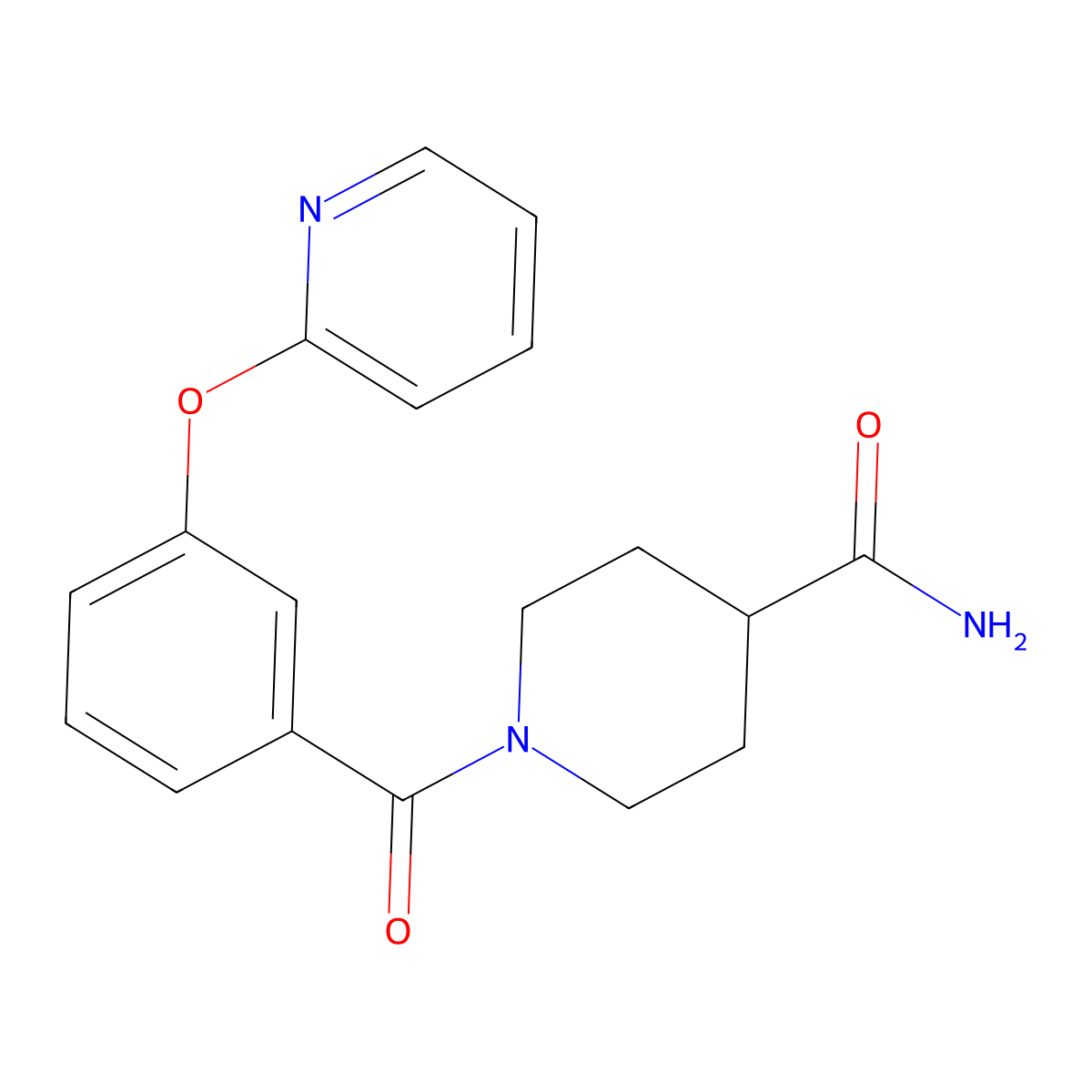 1-[3-(Pyridin-2-yloxy)benzoyl]piperidine-4-carboxamide molecular structure, CAS 1797860-79-7