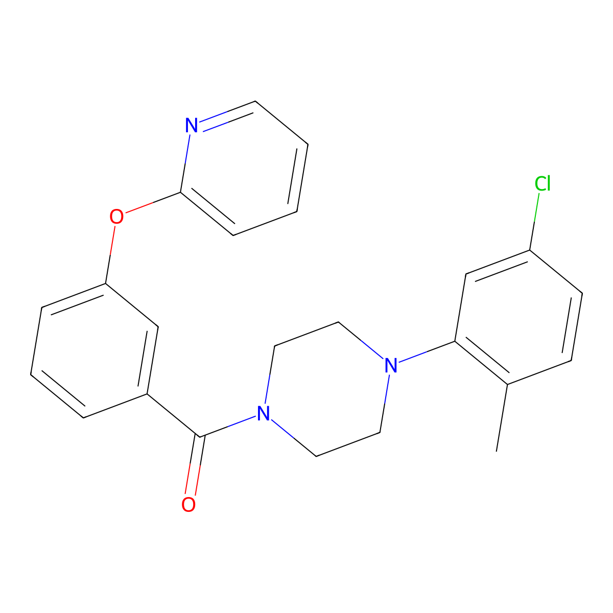 (4-(5-Chloro-2-methylphenyl)piperazin-1-yl)(3-(pyridin-2-yloxy)phenyl)methanone molecular structure, CAS 1797861-05-2