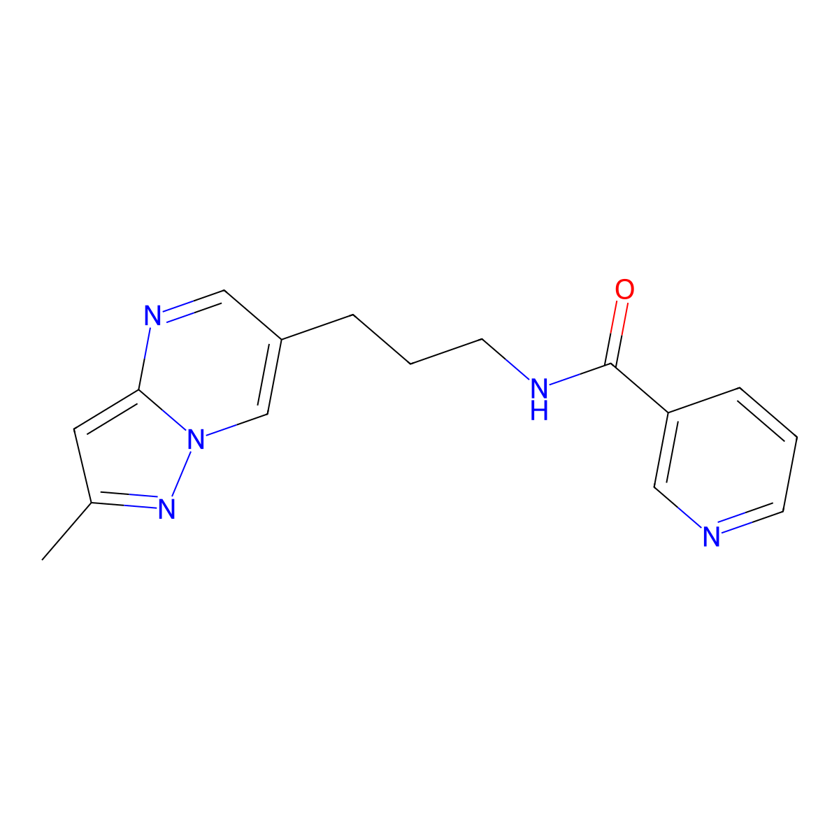 N-(3-(2-methylpyrazolo[1,5-a]pyrimidin-6-yl)propyl)nicotinamide molecular structure, CAS 1797862-10-2