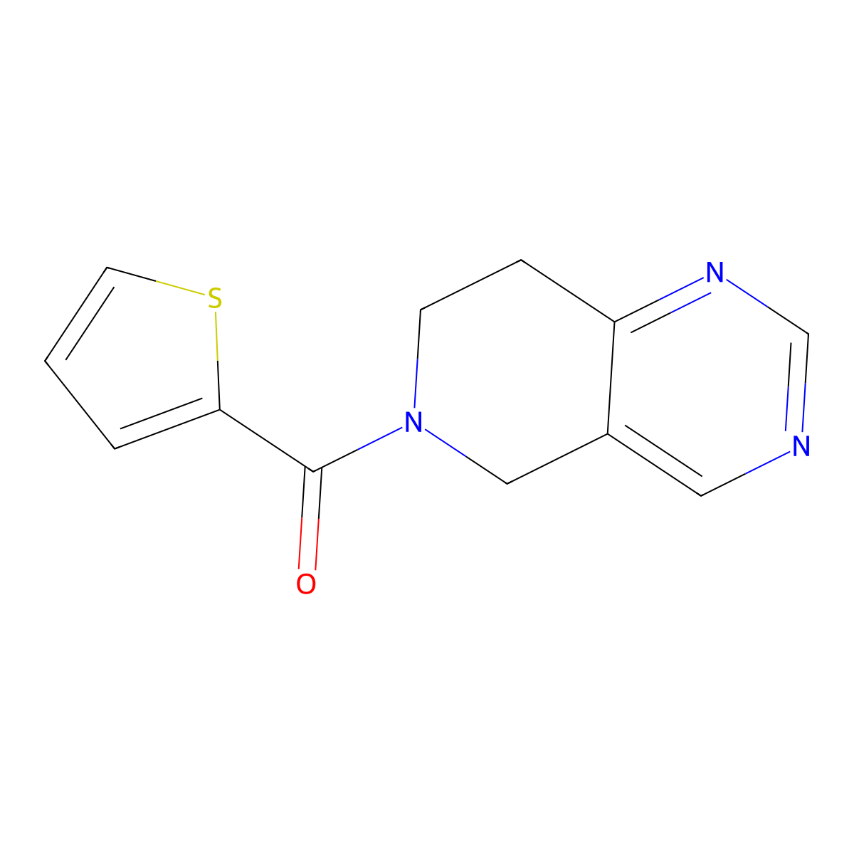 (7,8-dihydropyrido[4,3-d]pyrimidin-6(5H)-yl)(thiophen-2-yl)methanone molecular structure, CAS 1797868-41-7