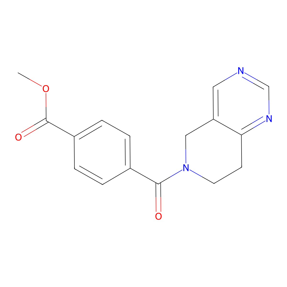 Methyl 4-(5,6,7,8-tetrahydropyrido[4,3-d]pyrimidine-6-carbonyl)benzoate molecular structure, CAS 1797868-75-7