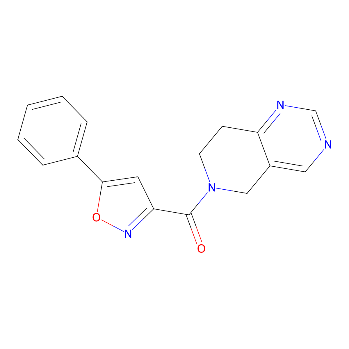 (7,8-dihydropyrido[4,3-d]pyrimidin-6(5H)-yl)(5-phenylisoxazol-3-yl)methanone molecular structure, CAS 1797868-90-6