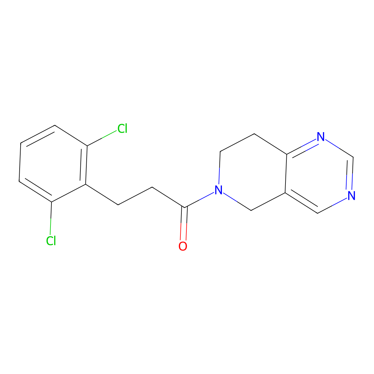 3-(2,6-dichlorophenyl)-1-(7,8-dihydropyrido[4,3-d]pyrimidin-6(5H)-yl)propan-1-one molecular structure, CAS 1797869-31-8