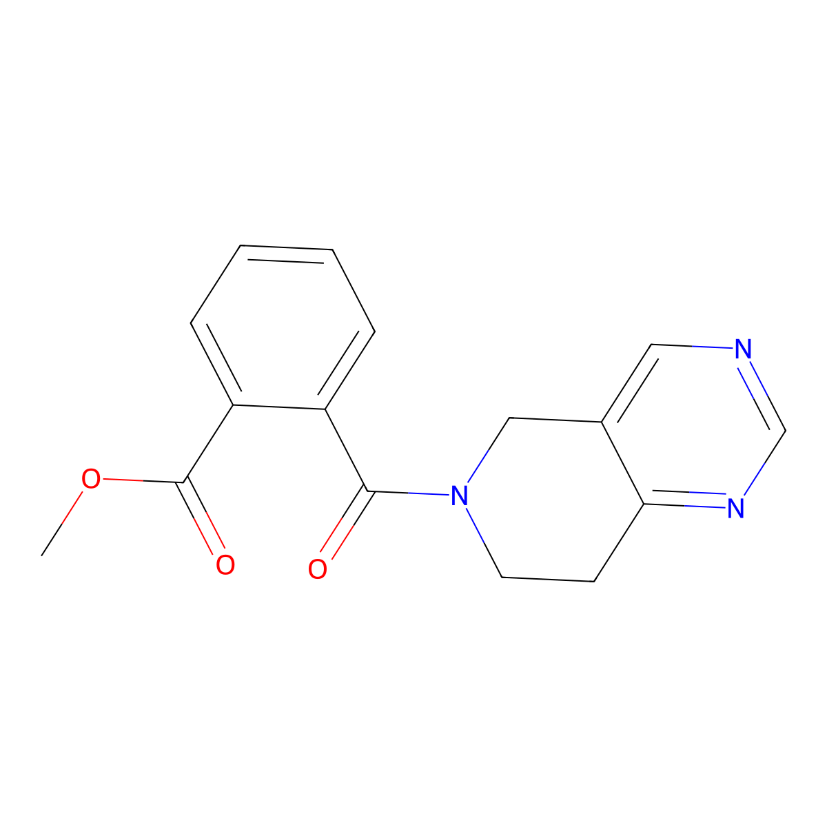 Methyl 2-(5,6,7,8-tetrahydropyrido[4,3-d]pyrimidine-6-carbonyl)benzoate molecular structure, CAS 1797869-73-8