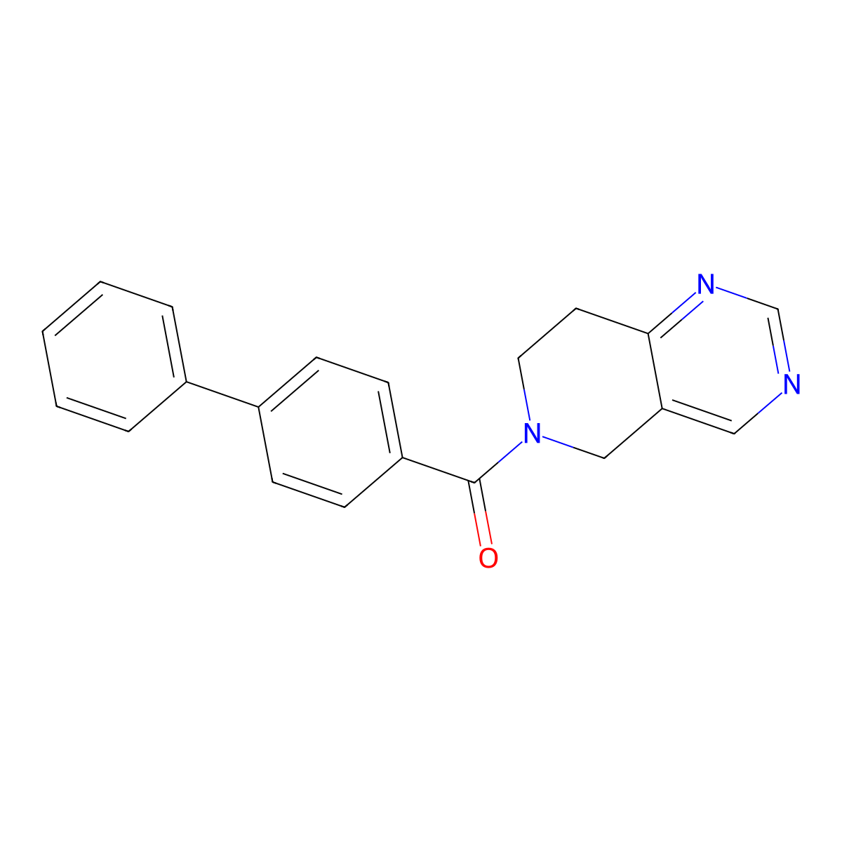 [1,1'-biphenyl]-4-yl(7,8-dihydropyrido[4,3-d]pyrimidin-6(5H)-yl)methanone molecular structure, CAS 1797869-98-7