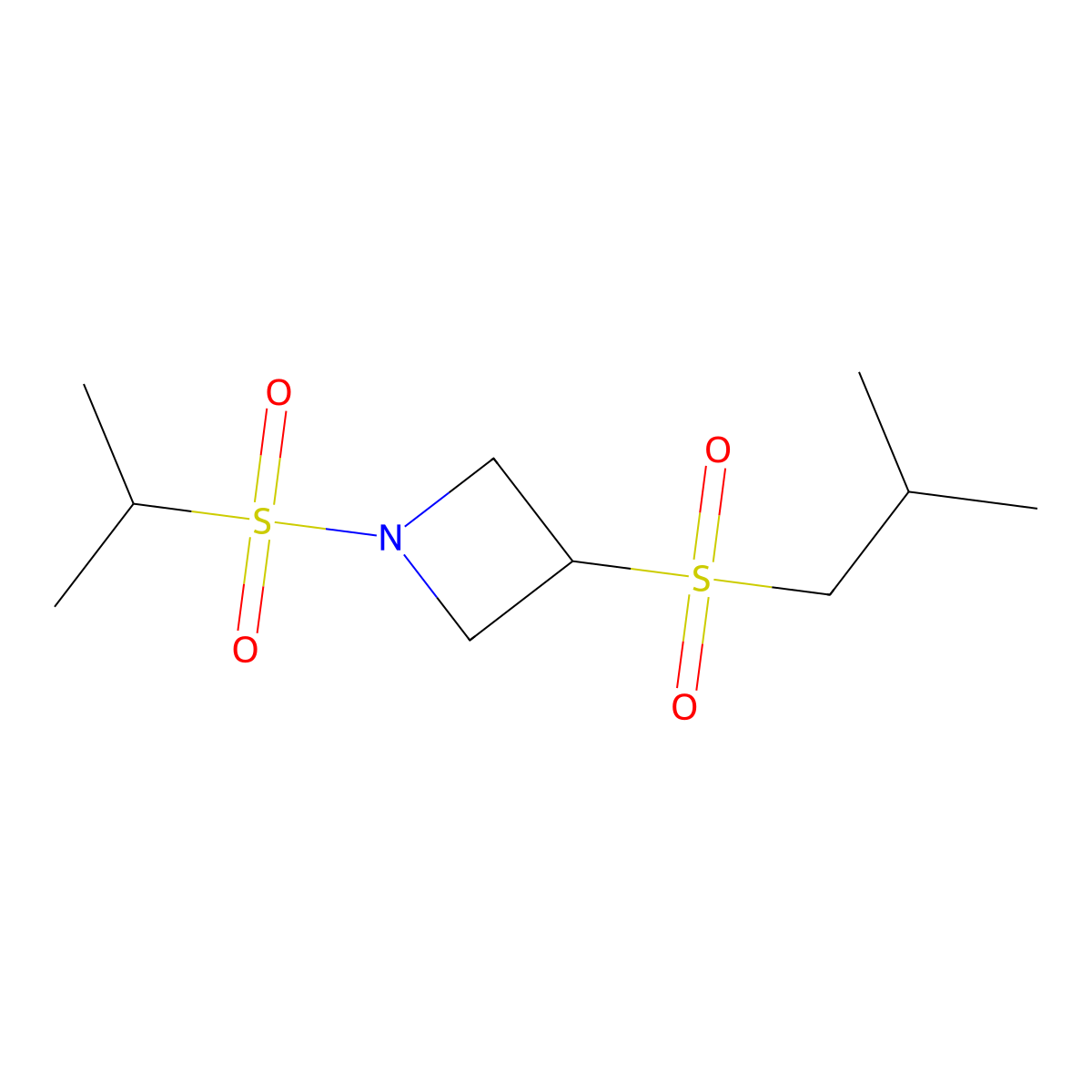 3-(Isobutylsulfonyl)-1-(isopropylsulfonyl)azetidine molecular structure, CAS 1797870-44-0