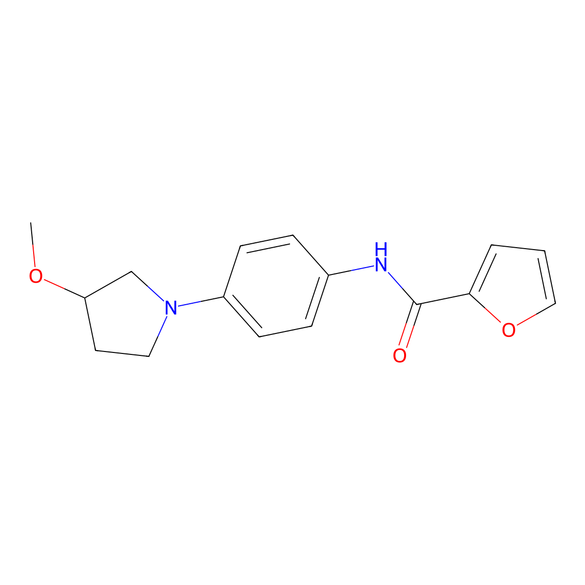 N-[4-(3-Methoxypyrrolidin-1-YL)phenyl]furan-2-carboxamide molecular structure, CAS 1797871-51-2