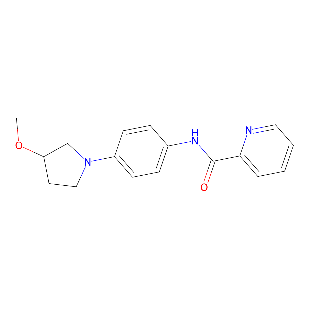 N-(4-(3-methoxypyrrolidin-1-yl)phenyl)picolinamide molecular structure, CAS 1797871-60-3