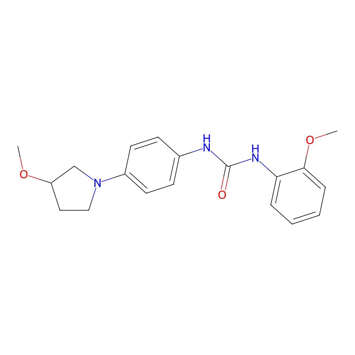 1-(2-Methoxyphenyl)-3-[4-(3-methoxypyrrolidin-1-yl)phenyl]urea molecular structure, CAS 1797872-17-3