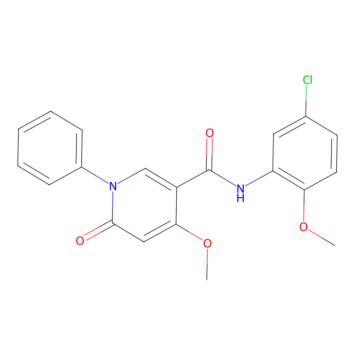 N-(5-chloro-2-methoxyphenyl)-4-methoxy-6-oxo-1-phenyl-1,6-dihydropyridine-3-carboxamide molecular structure, CAS 1797872-44-6