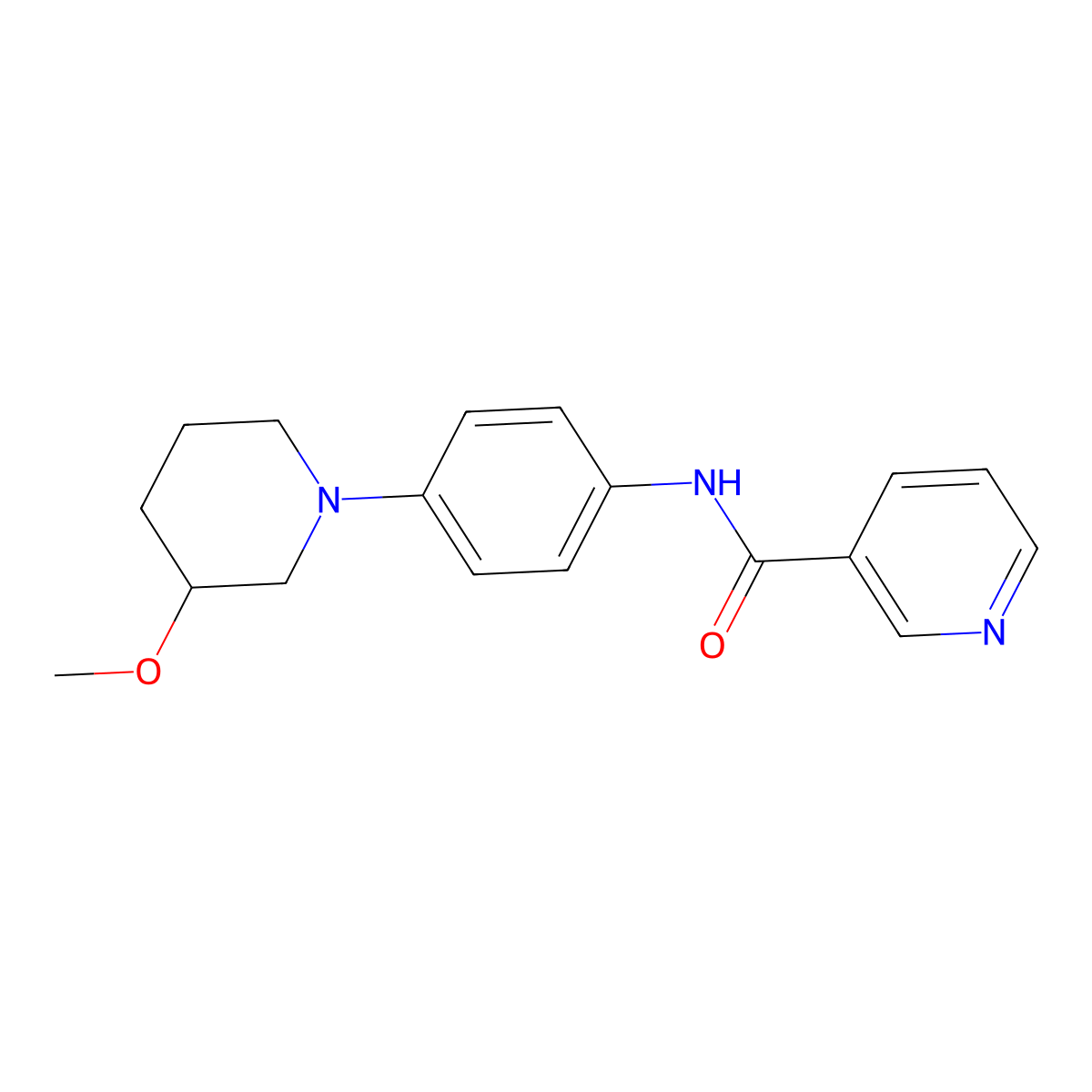 N-(4-(3-methoxypiperidin-1-yl)phenyl)nicotinamide molecular structure, CAS 1797872-68-4
