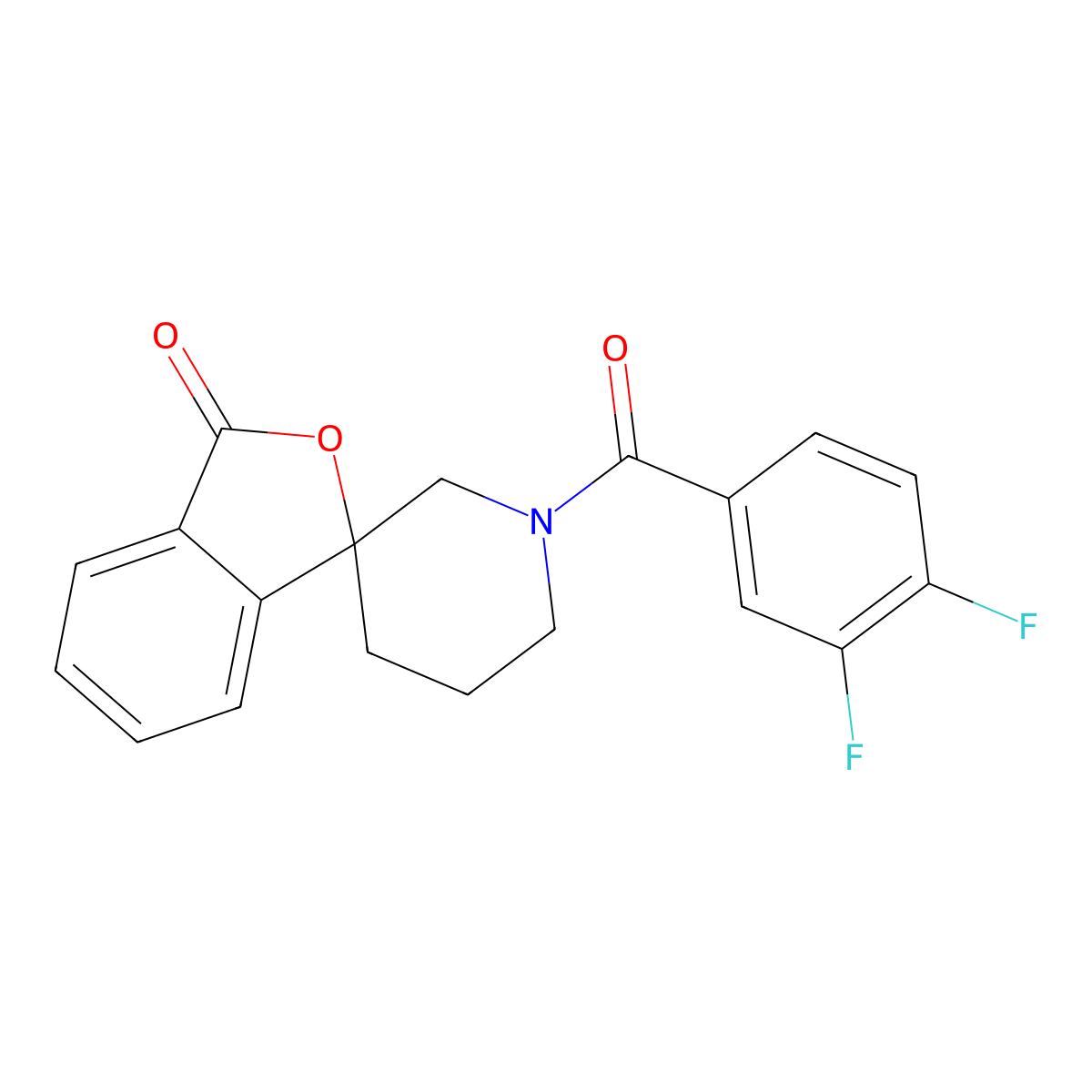 1'-(3,4-difluorobenzoyl)-3H-spiro[2-benzofuran-1,3'-piperidine]-3-one molecular structure, CAS 1797873-64-3