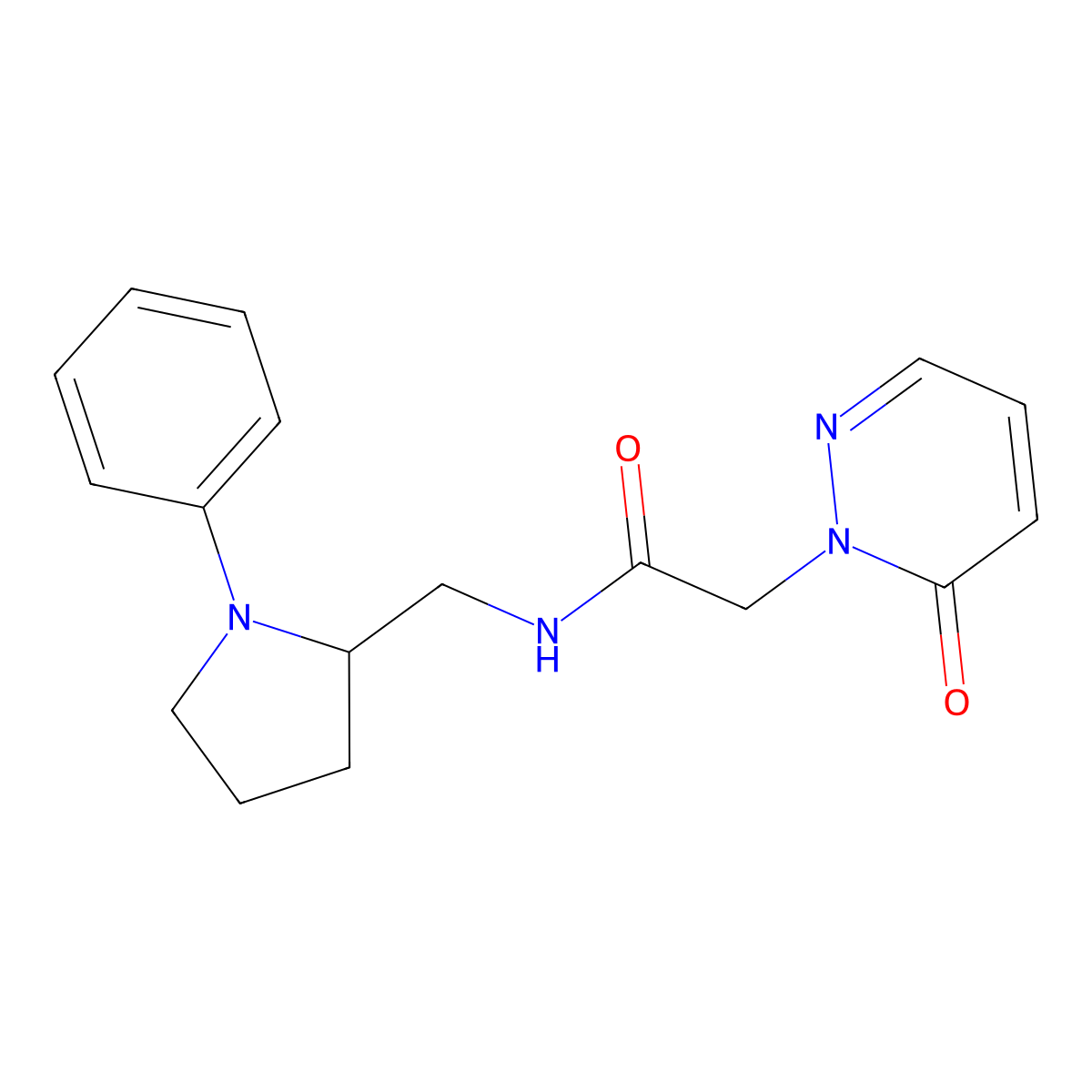 2-(6-oxopyridazin-1(6H)-yl)-N-((1-phenylpyrrolidin-2-yl)methyl)acetamide molecular structure, CAS 1797873-96-1