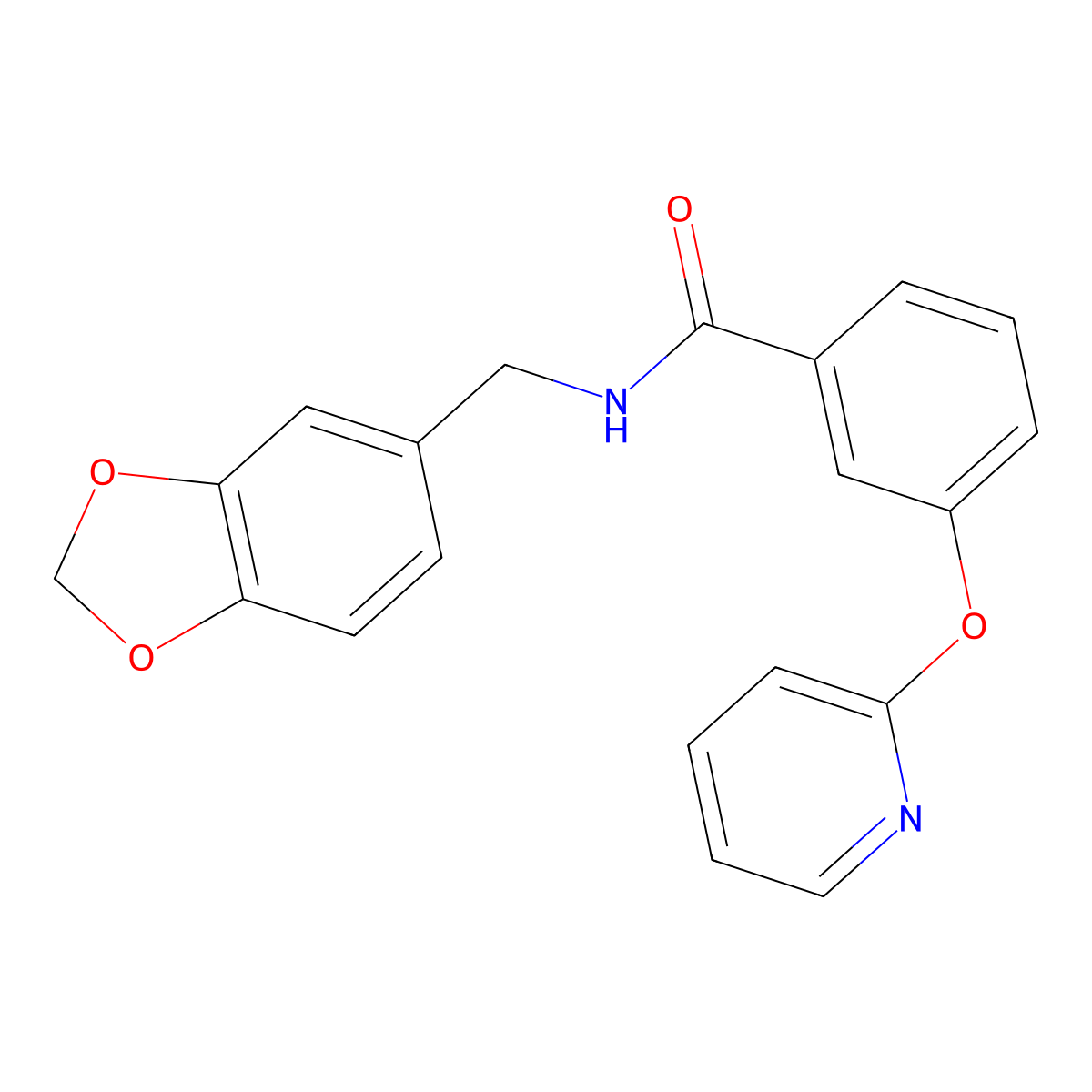 N-(benzo[d][1,3]dioxol-5-ylmethyl)-3-(pyridin-2-yloxy)benzamide molecular structure, CAS 1797874-22-6
