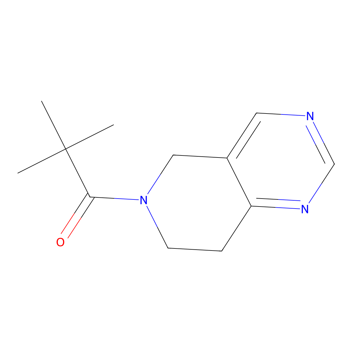 1-(7,8-dihydropyrido[4,3-d]pyrimidin-6(5H)-yl)-2,2-dimethylpropan-1-one molecular structure, CAS 1797874-64-6
