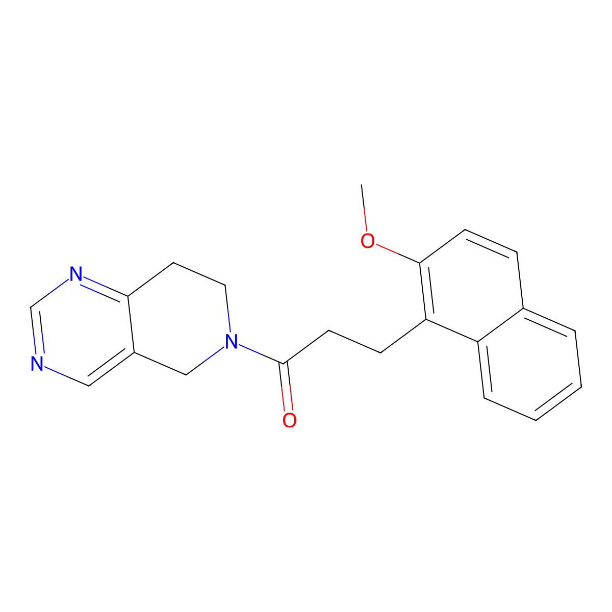 1-(7,8-dihydropyrido[4,3-d]pyrimidin-6(5H)-yl)-3-(2-methoxynaphthalen-1-yl)propan-1-one molecular structure, CAS 1797874-88-4