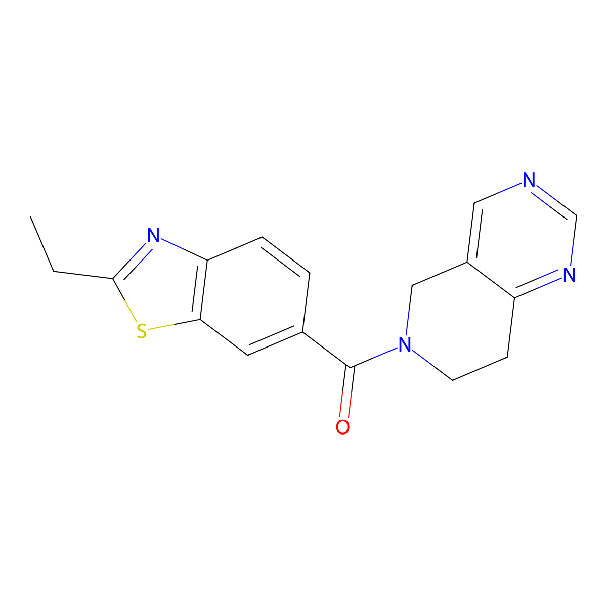 (7,8-dihydropyrido[4,3-d]pyrimidin-6(5H)-yl)(2-ethylbenzo[d]thiazol-6-yl)methanone molecular structure, CAS 1797874-93-1