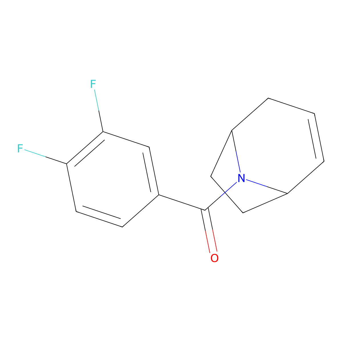 (1R,5S)-8-azabicyclo[3.2.1]oct-2-en-8-yl(3,4-difluorophenyl)methanone molecular structure, CAS 1797874-99-7