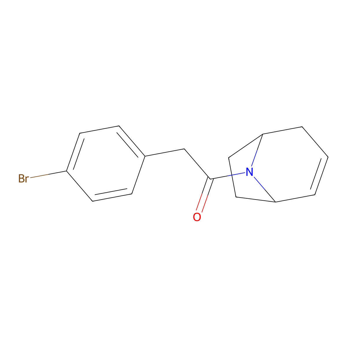 1-((1R,5S)-8-azabicyclo[3.2.1]oct-2-en-8-yl)-2-(4-bromophenyl)ethanone molecular structure, CAS 1797875-05-8