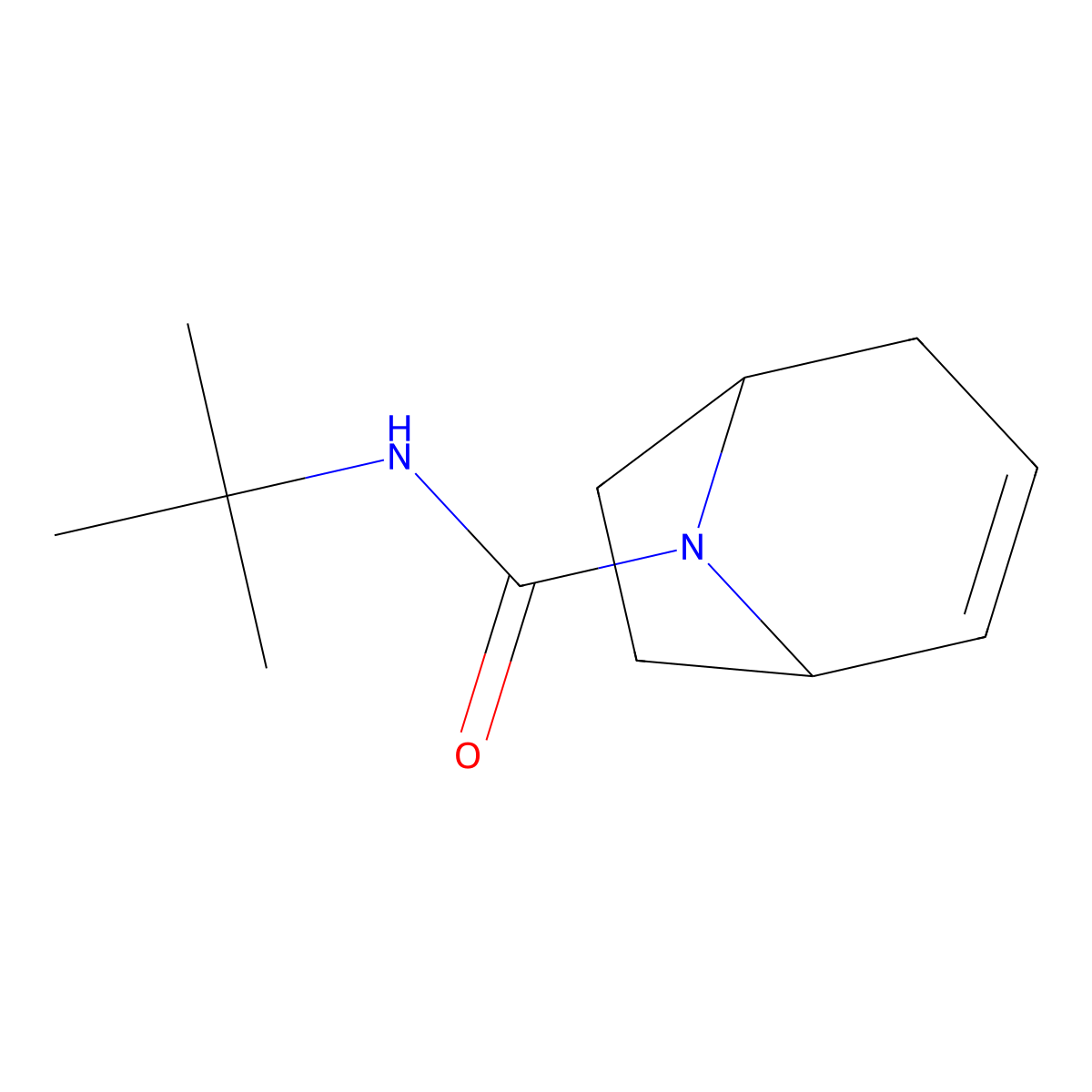 N-Tert-butyl-8-azabicyclo[3.2.1]oct-2-ene-8-carboxamide molecular structure, CAS 1797875-07-0