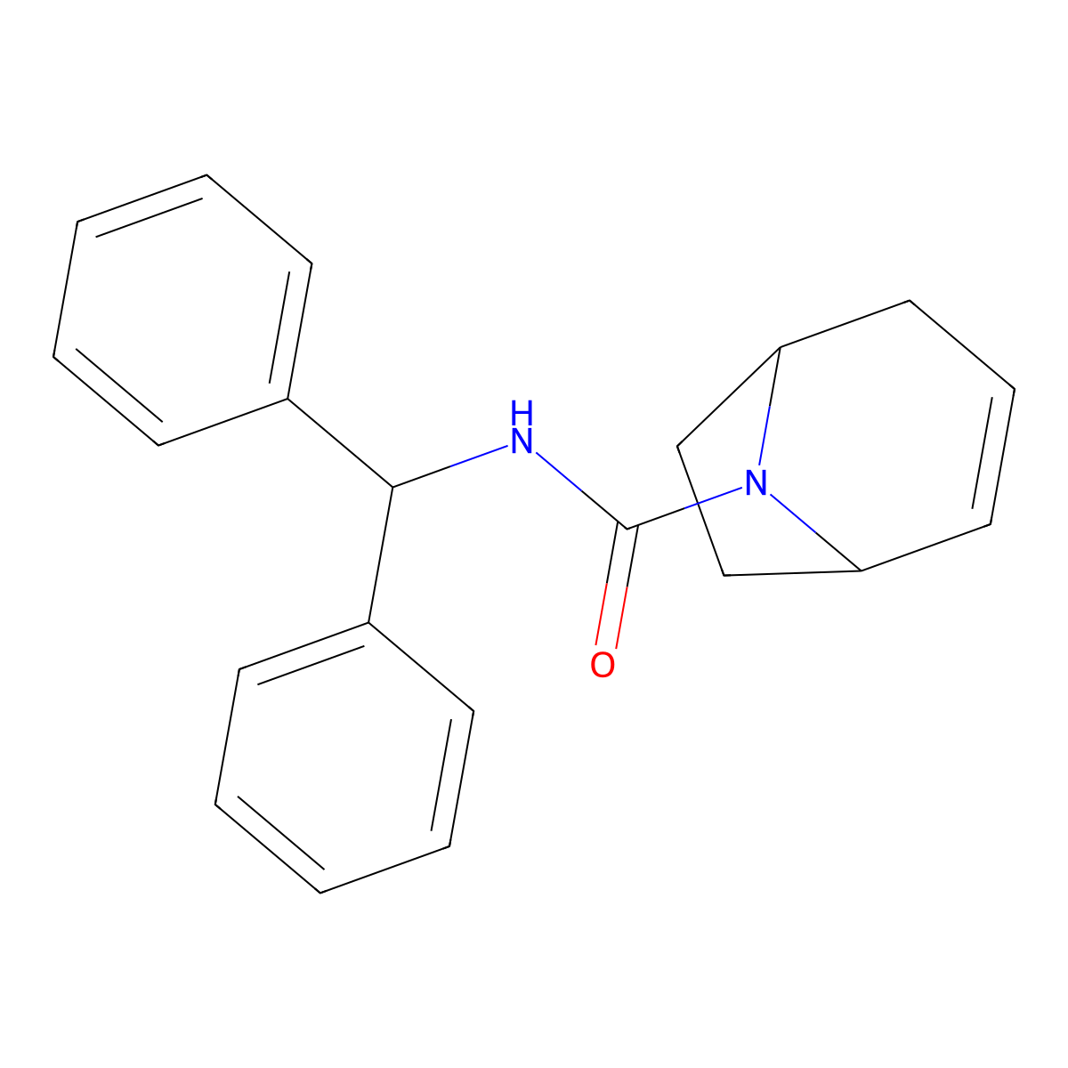 (1R,5S)-N-benzhydryl-8-azabicyclo[3.2.1]oct-2-ene-8-carboxamide molecular structure, CAS 1797875-10-5