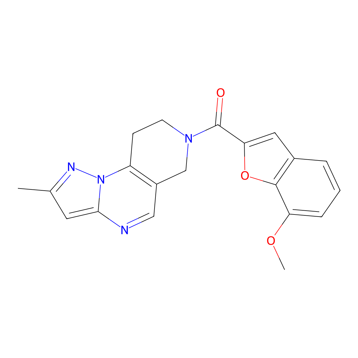 11-(7-Methoxy-1-benzofuran-2-carbonyl)-4-methyl-2,3,7,11-tetraazatricyclo[7.4.0.0^{2,6}]trideca-1(9),3,5,7-tetraene molecular structure, CAS 1797875-34-3