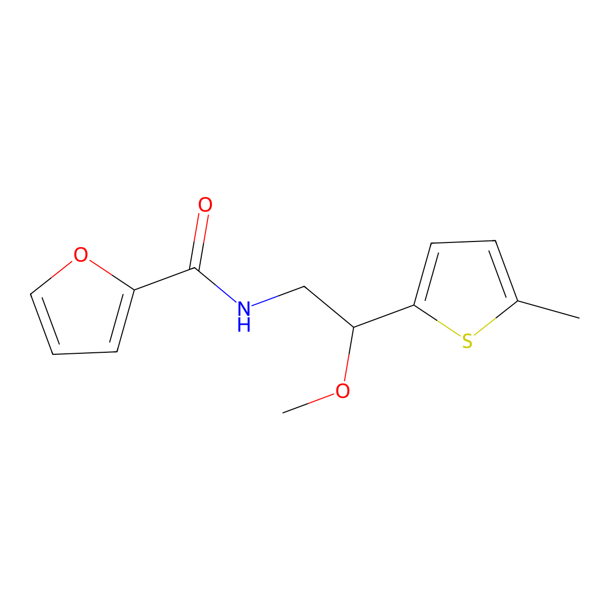 N-[2-Methoxy-2-(5-methylthiophen-2-YL)ethyl]furan-2-carboxamide molecular structure, CAS 1797875-63-8