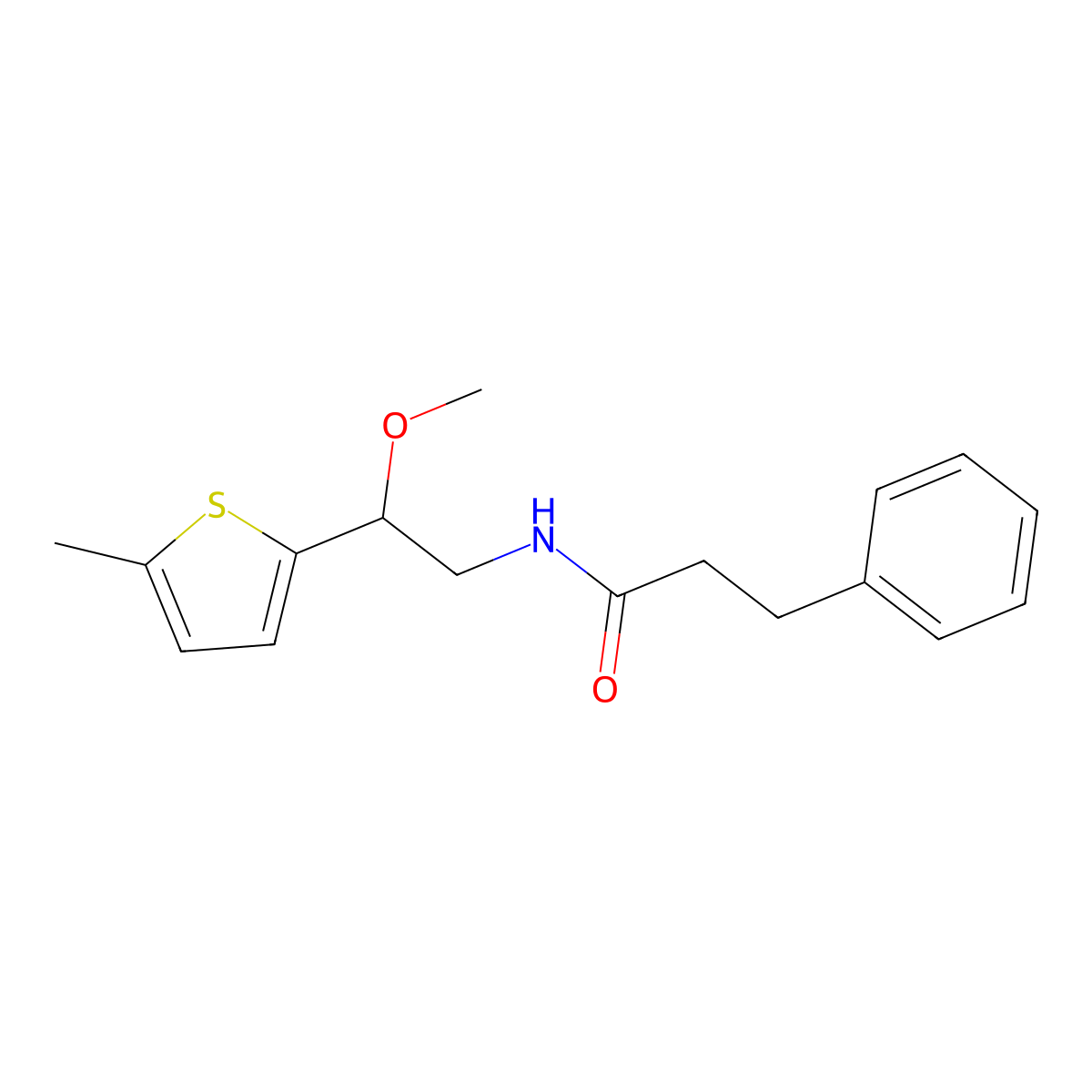 N-[2-Methoxy-2-(5-methylthiophen-2-YL)ethyl]-3-phenylpropanamide molecular structure, CAS 1797875-72-9